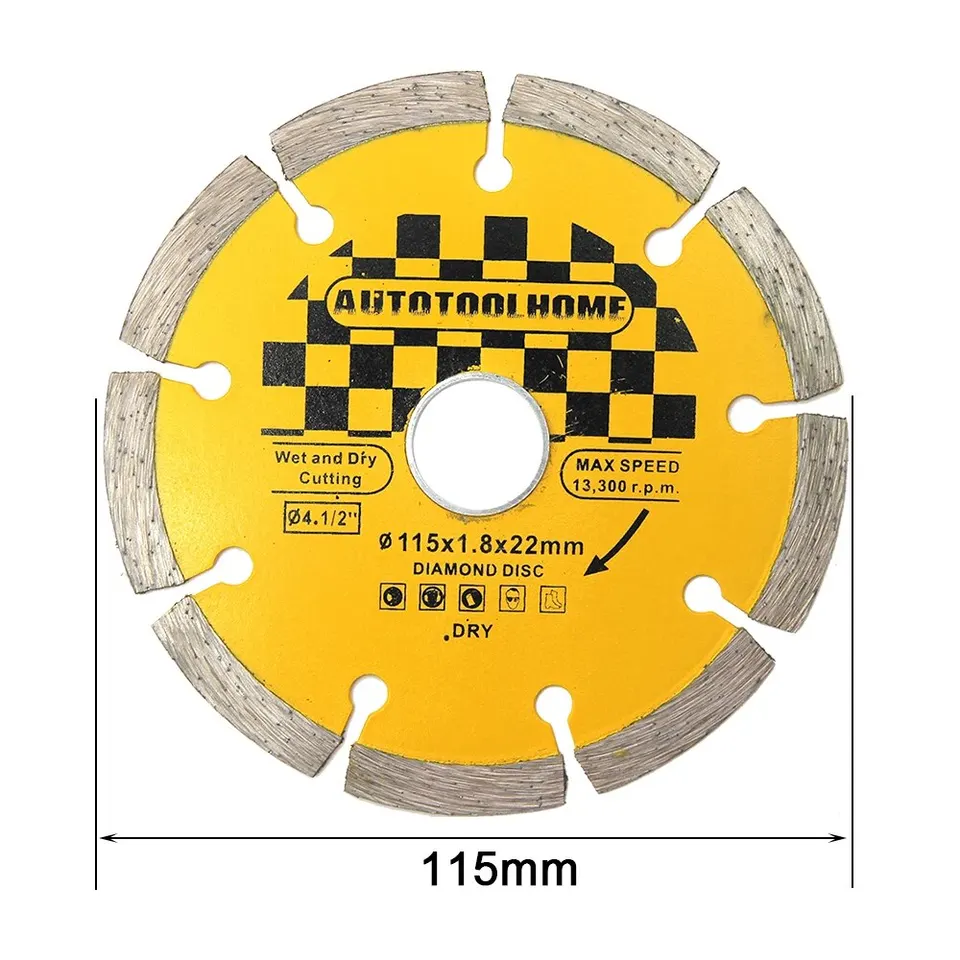 115mm Grooved Diamond Cutting Disc | Dry Blade for Angle Grinder | Concrete - Thumbnail 2