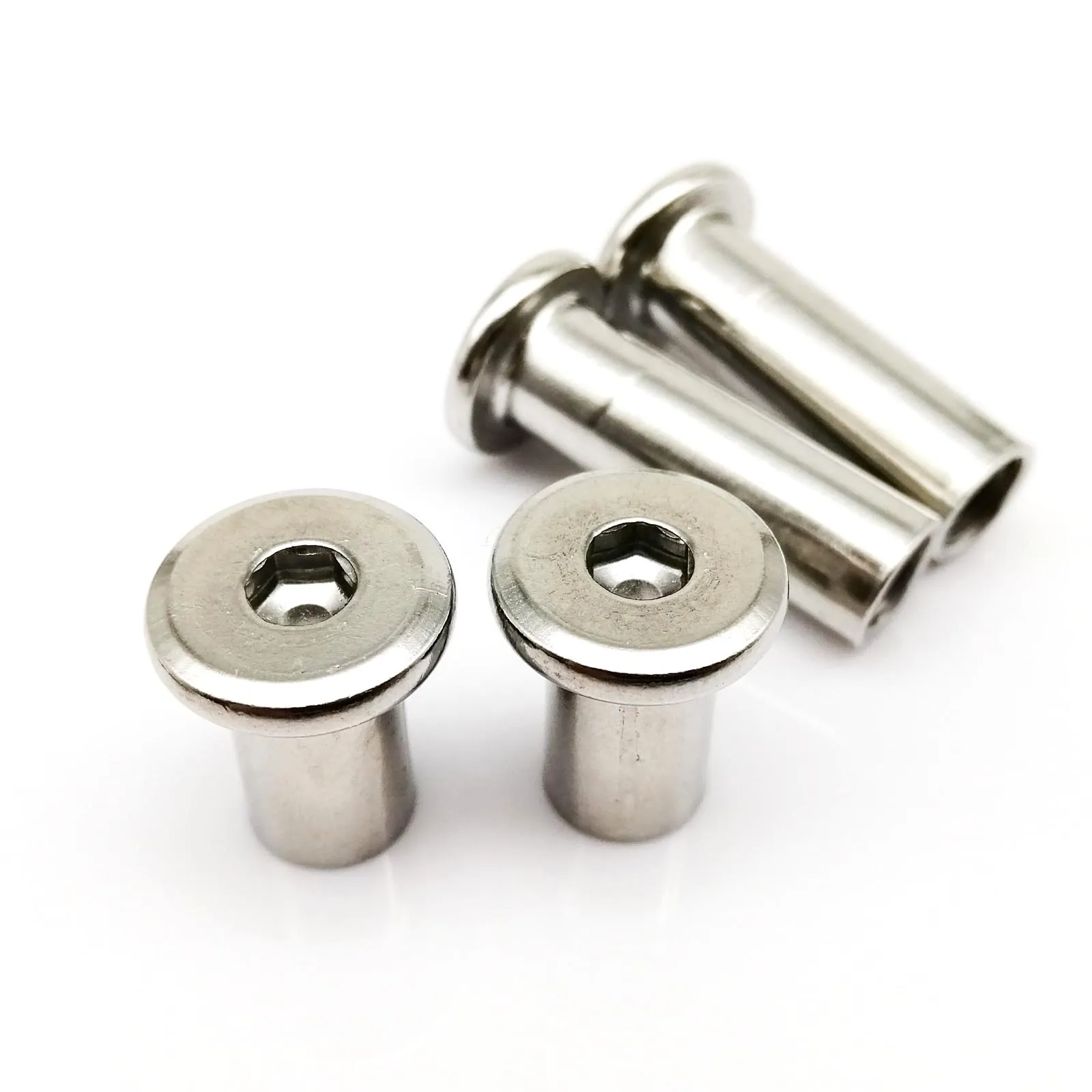 304 Stainless Steel Furniture Rivet Nuts | M3-M10 Hex Socket Head Insert Joints | Heavy-Duty Connector Sleeves - Thumbnail 4