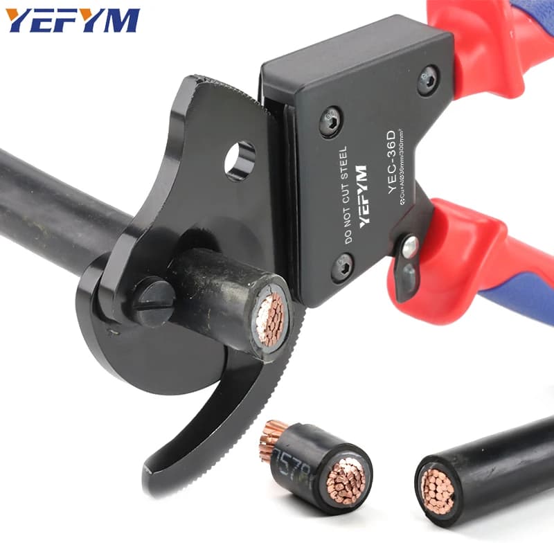Heavy-Duty Ratcheting Cable Cutter | 240mm² Capacity for Copper & Aluminum Wires - Thumbnail 2