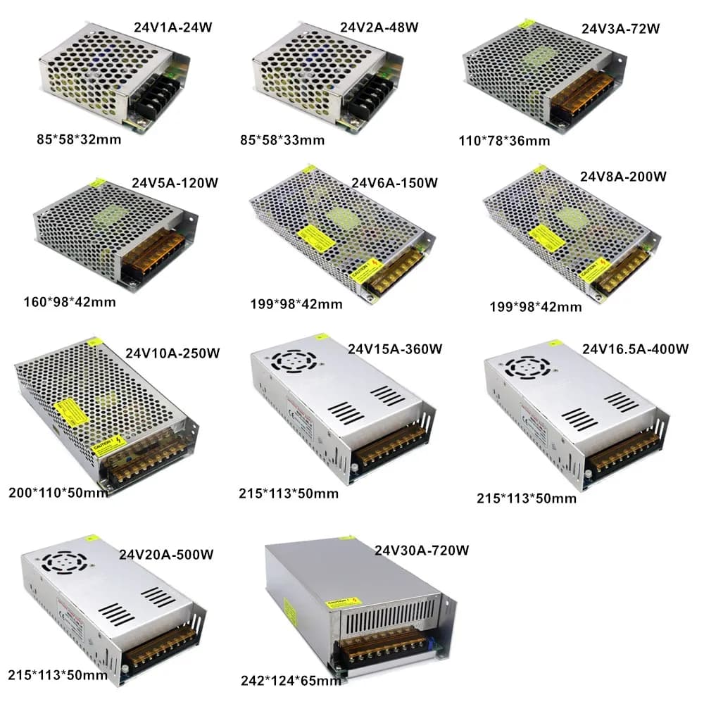 AC/DC Switching Power Supply | 5V-36V Output | 30A Max | Industrial-Grade SMPS - Thumbnail 4