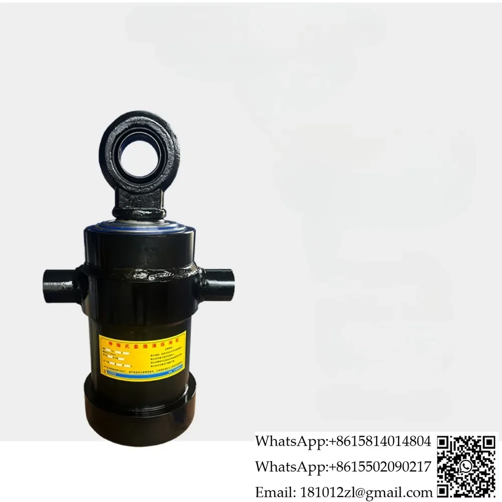 Heavy-Duty Multi-Stage Hydraulic Cylinder | Dump Truck Lift Platform | Rollover Earring Mount - Thumbnail 4