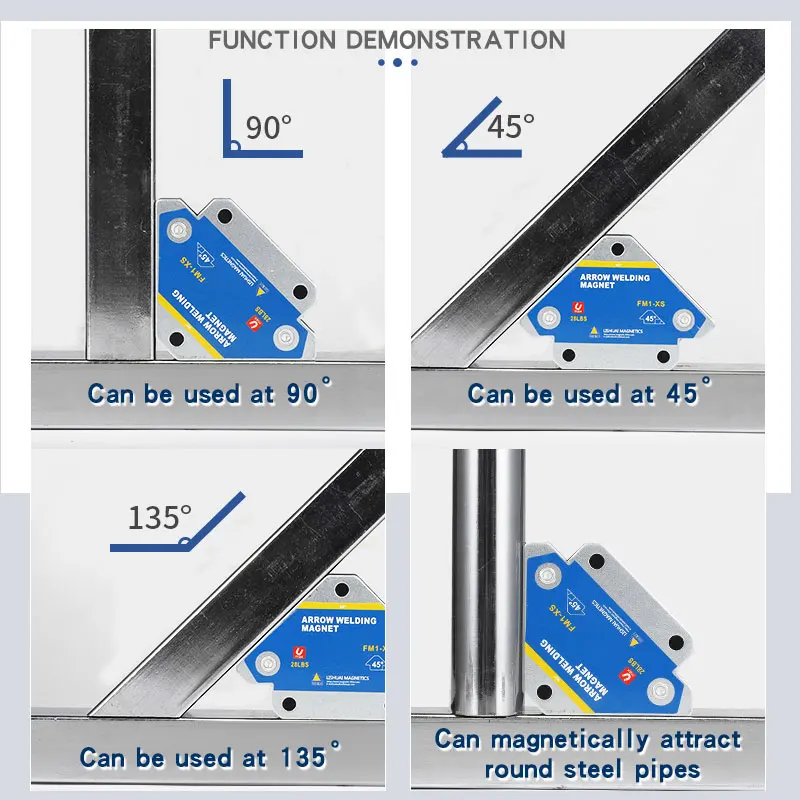 Magnetic Welding Jig | Multi-Angle 45° 90° 135° Positioner | Heavy-Duty Ferrite Locator - Thumbnail 3