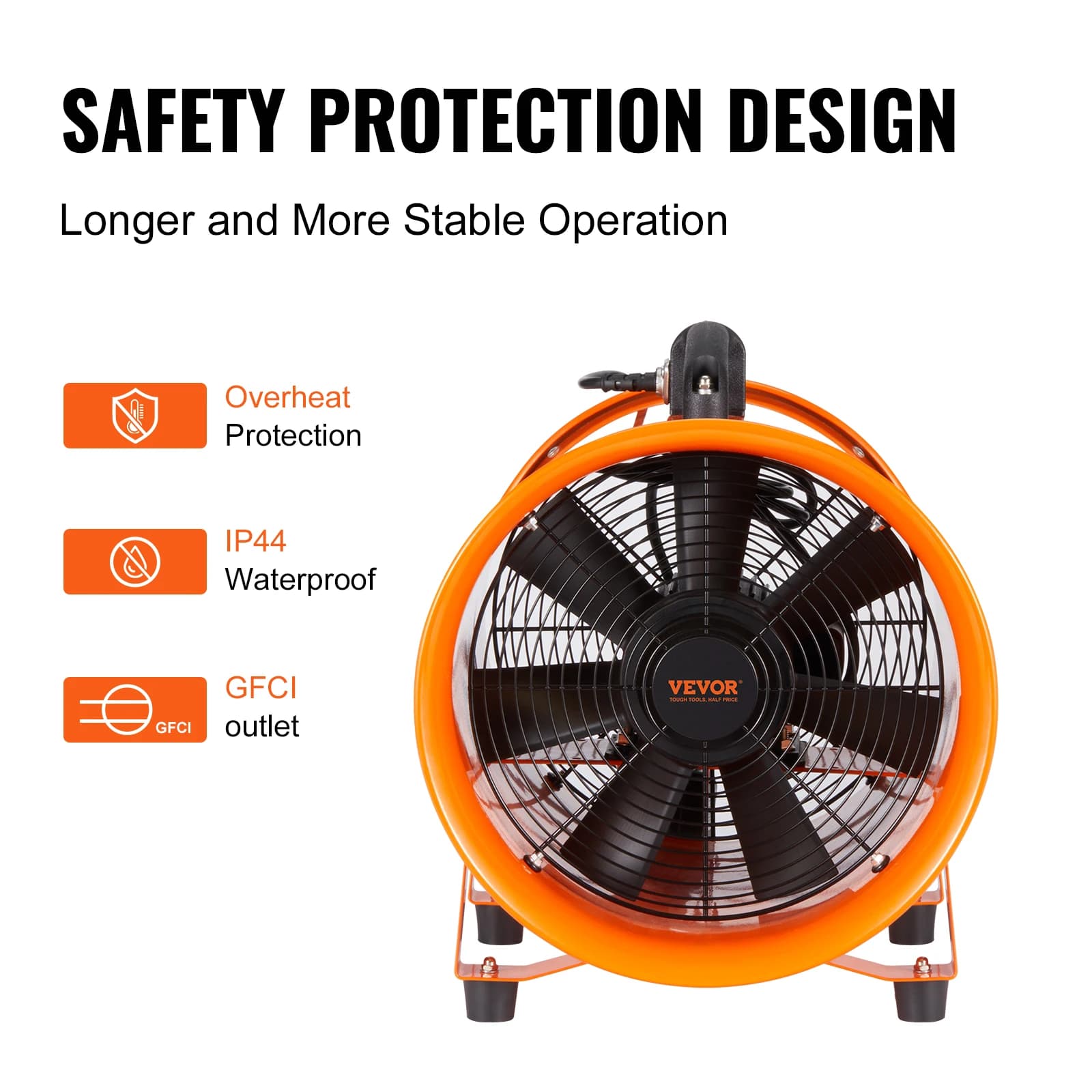 8-Inch Industrial Ventilation Fan | 145W High-Power Extractor Blower with 10M Duct Hose - Thumbnail 6