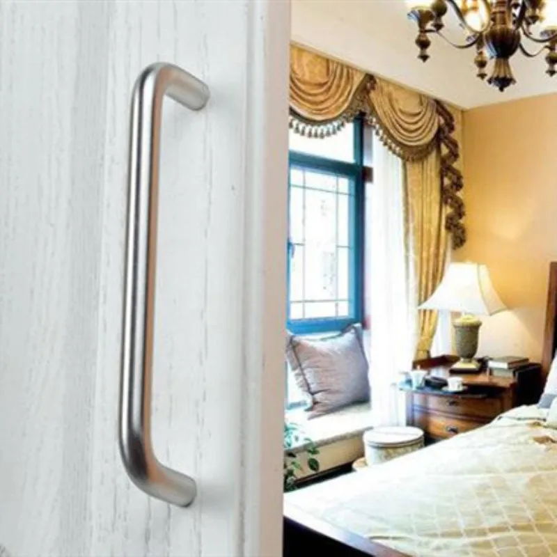 Steel U-Type Door Handles | 8mm Diameter | Dresser & Cabinet Knobs - Thumbnail 6