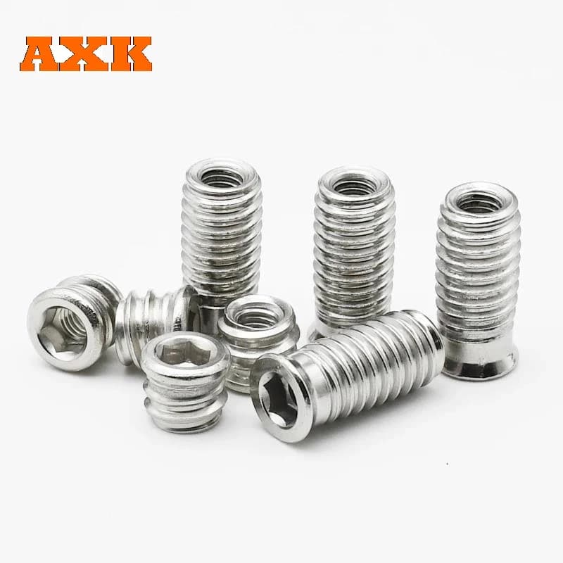 304 Stainless Steel Insert Nuts | M3-M10 Hex Socket Drive | A2-70 Threaded for Wood Furniture - Thumbnail 4