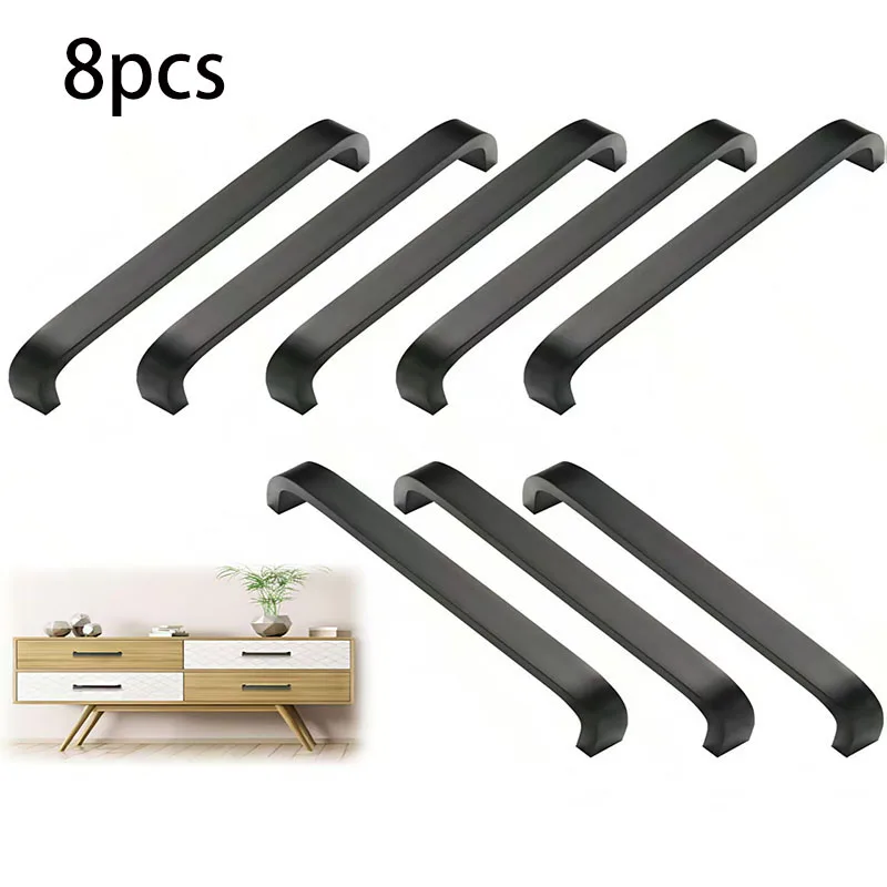 Style Cabinet Pulls | 10pcs Polished Aluminum Alloy | Modern Simple Furniture Hardware - Thumbnail 2