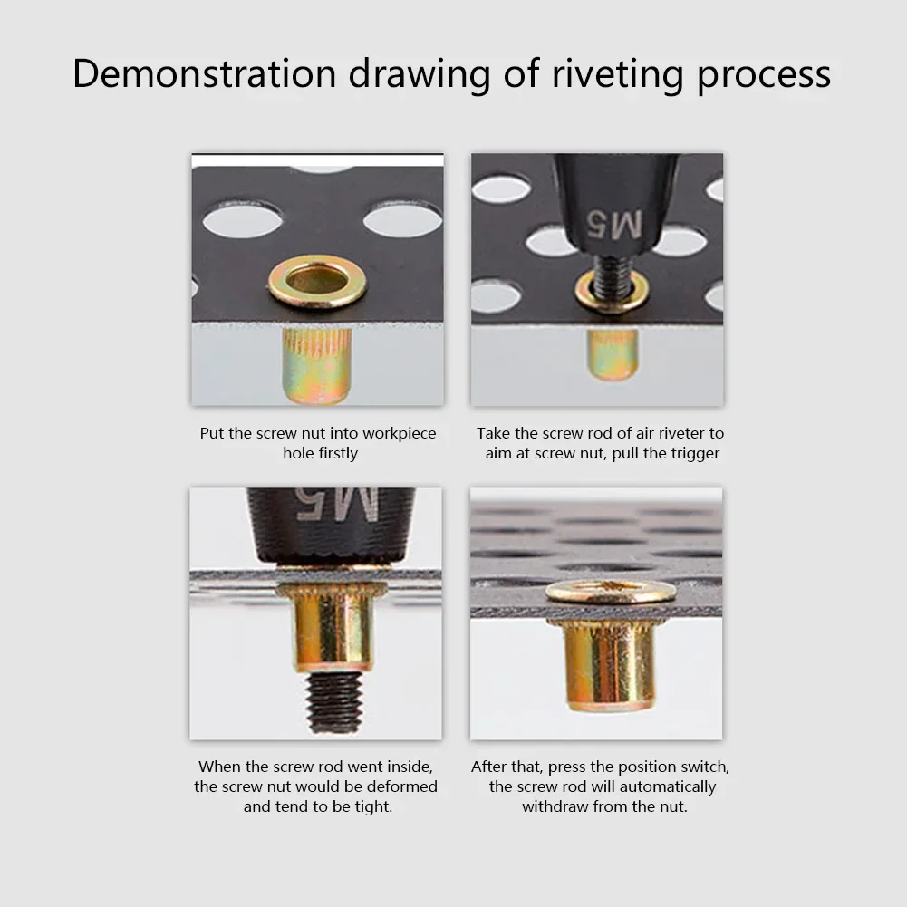 Air-Powered Rivet Gun | Self-Locking Design for Metal & Pipe Fabrication - Thumbnail 5