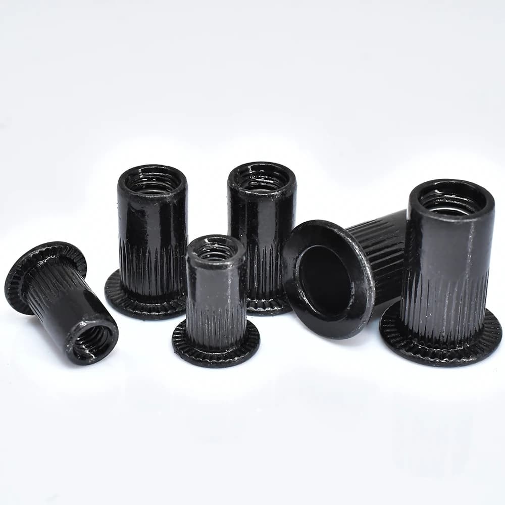 M3-M12 Rivet Nut Inserts | Carbon Steel Flat Head Nutserts | 5-50 Pcs Threaded Hammer Caps - Thumbnail 5