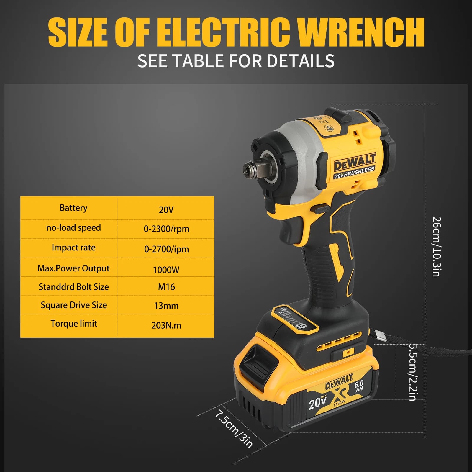 DeWalt DCF850 20V Cordless Impact Wrench | High-Torque Professional Power Tool for Mechanics & DIY - Thumbnail 5