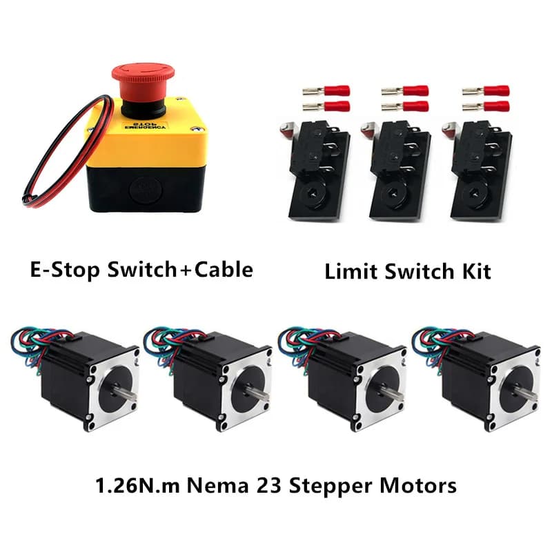 CNC Shield V3 DRV8825 Stepper Driver Motor GRBL Controller Bundle with Nema23 1.26N.m Stepper Motors for CNC Engraving Machine - Thumbnail 3