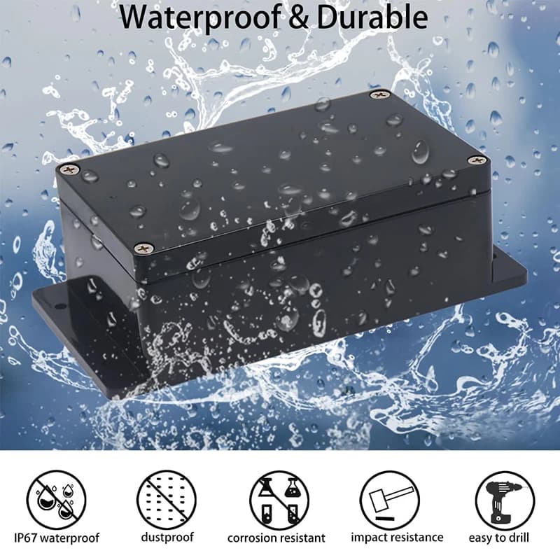 IP67 Waterproof Junction Box | ABS Plastic Electrical Enclosure for Outdoor & DIY Projects - Thumbnail 3