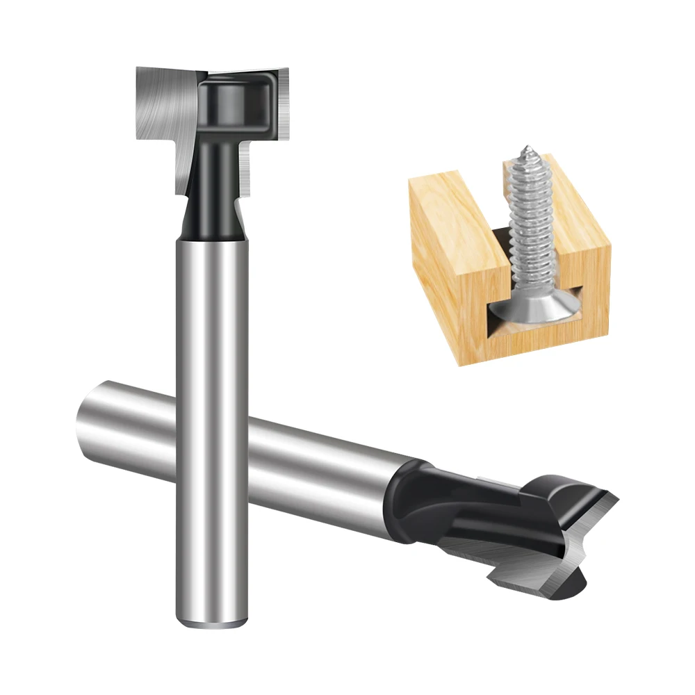 & T-Slot Router Bit | 6mm Shank Woodworking Cutter | For Hanging & Joinery Projects - Thumbnail 4