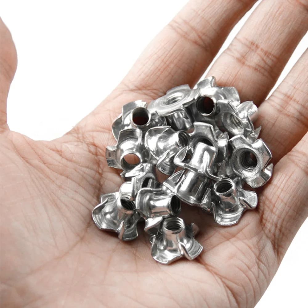 Claw T-Nuts | M4 M5 M6 M8 Carbon Steel | For Speaker & Wood Furniture Hardware - Thumbnail 5
