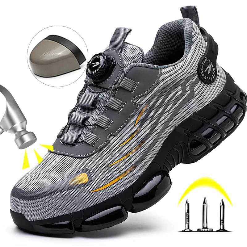 Men's Safety Work Shoes | Breathable & Odor Protection | Fashionable Casual Design - Thumbnail 3
