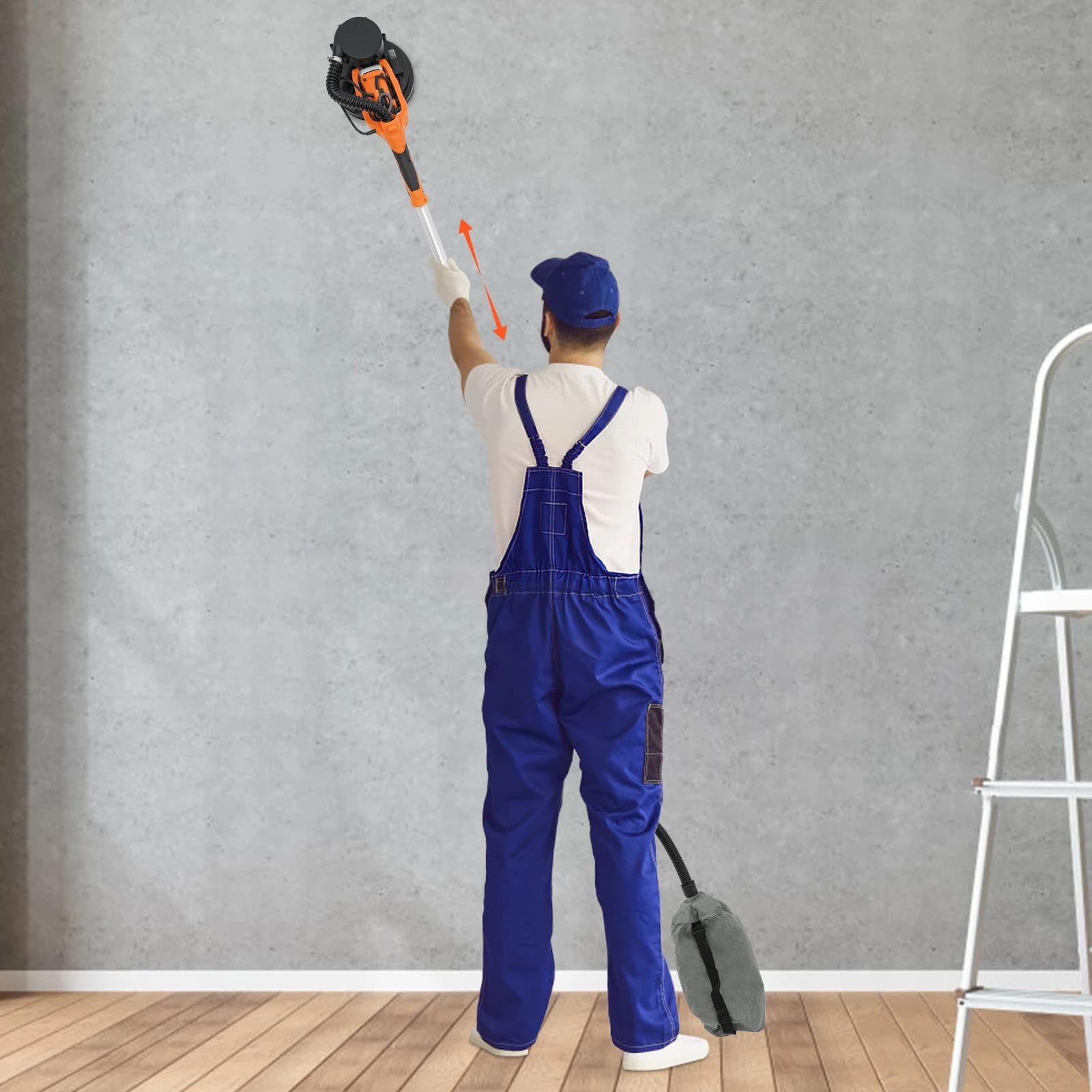 Drywall Sander | 750W with Vacuum Collection | Variable Speed Ceiling & Wall Sander - Thumbnail 2