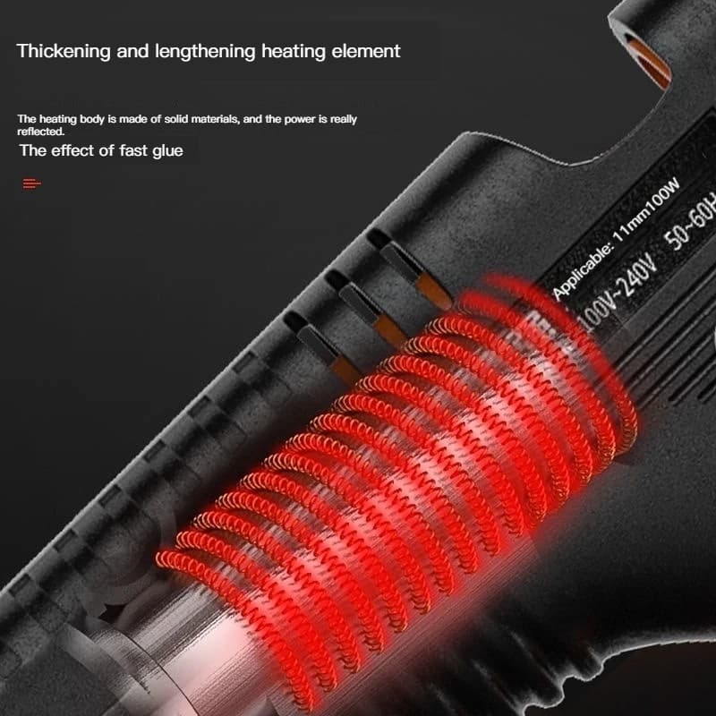 70W Hot Glue Gun Kit | Fast-Heating Precision Tool for Home Repairs & Crafts - Thumbnail 4