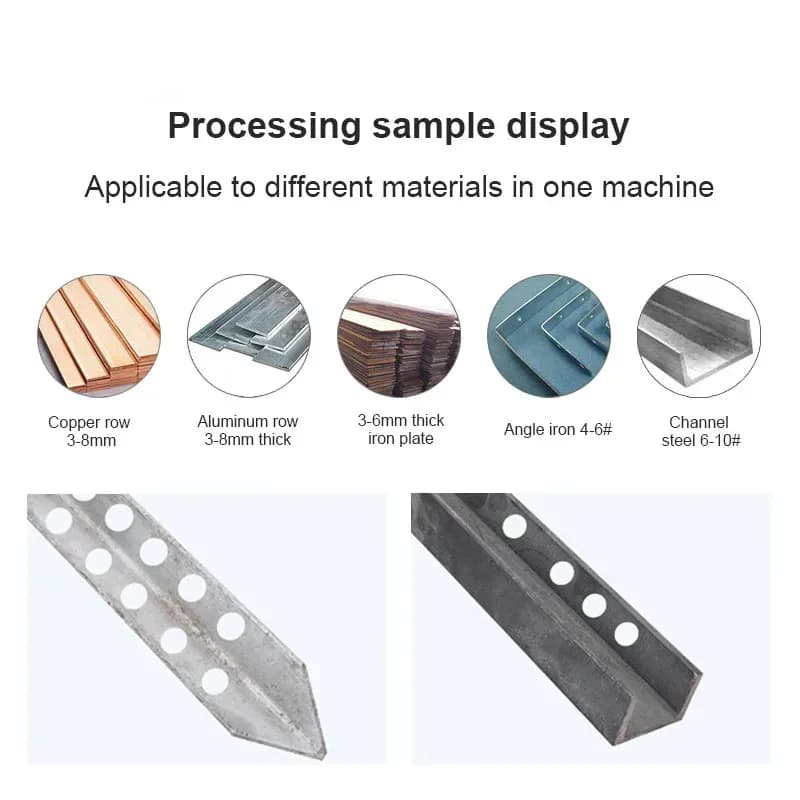 Hydraulic Punch Press | Portable Steel & Angle Iron Fabrication Tool | MHP-20 Model - Thumbnail 4