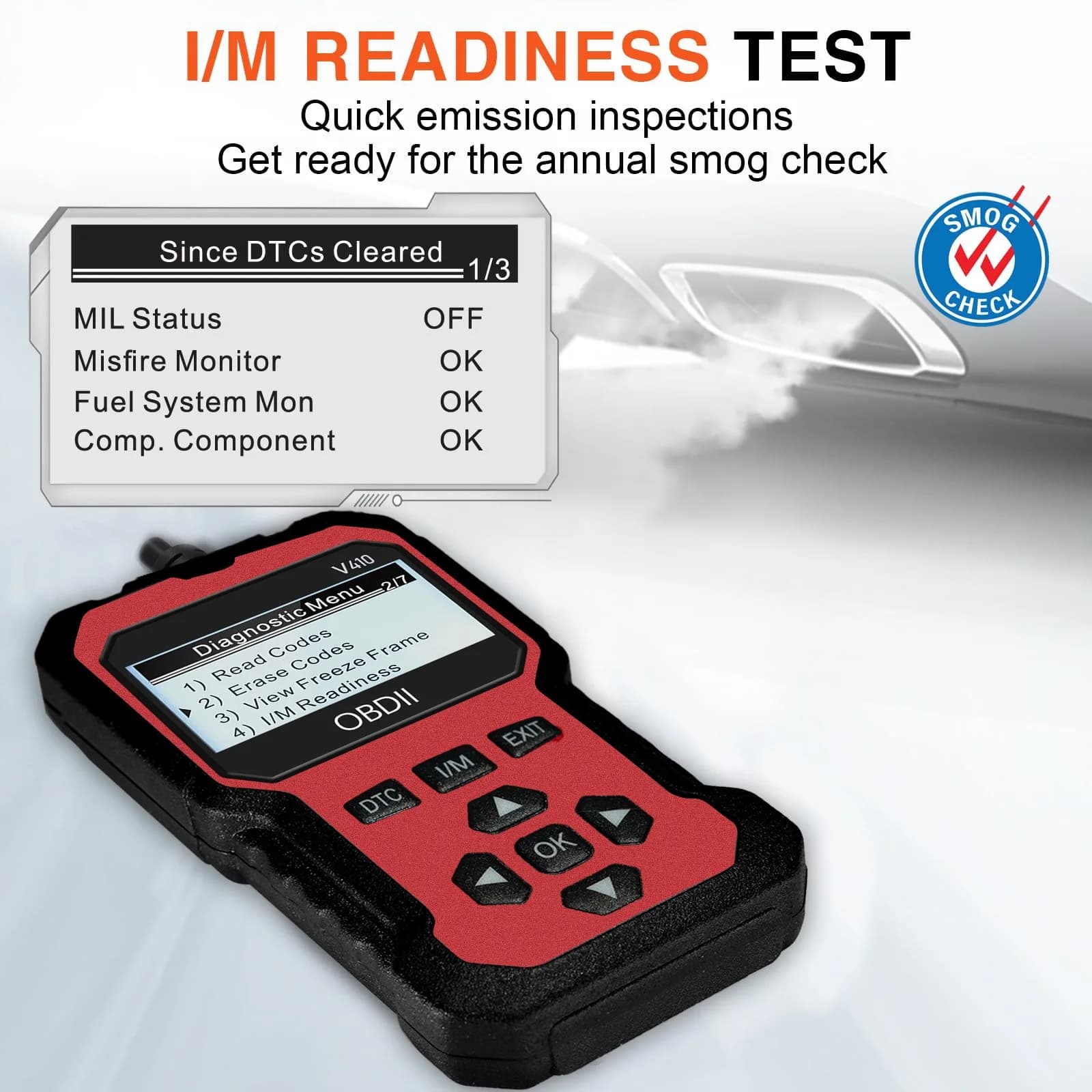 OBD2 Scanner | Read & Clear Engine Fault Codes | Universal Diagnostic Tool for 1996+ Vehicles - Thumbnail 3