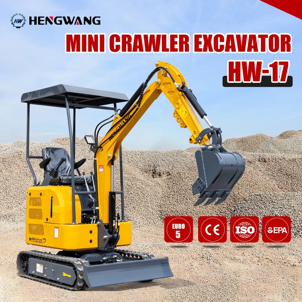 1.7-Ton Mini Excavator | Kubota Diesel Engine | Compact Hydraulic Digger for Farm & Landscaping - Thumbnail 3