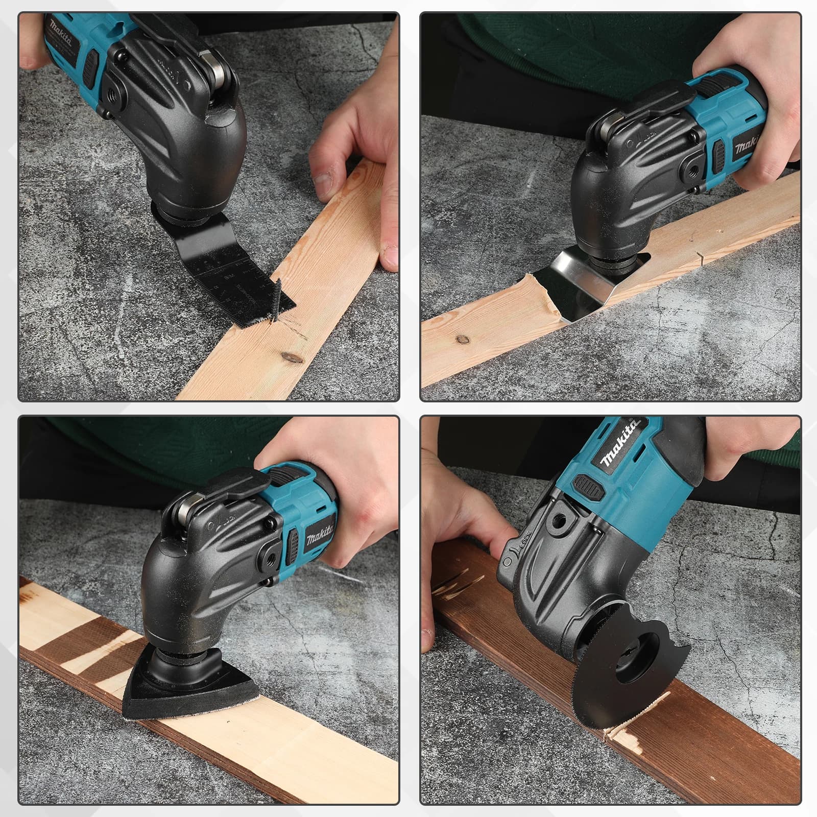 Makita 18V Brushless Oscillating Multi-Tool | Quick-Change System | Professional Renovation & Trimming Kit - Thumbnail 4