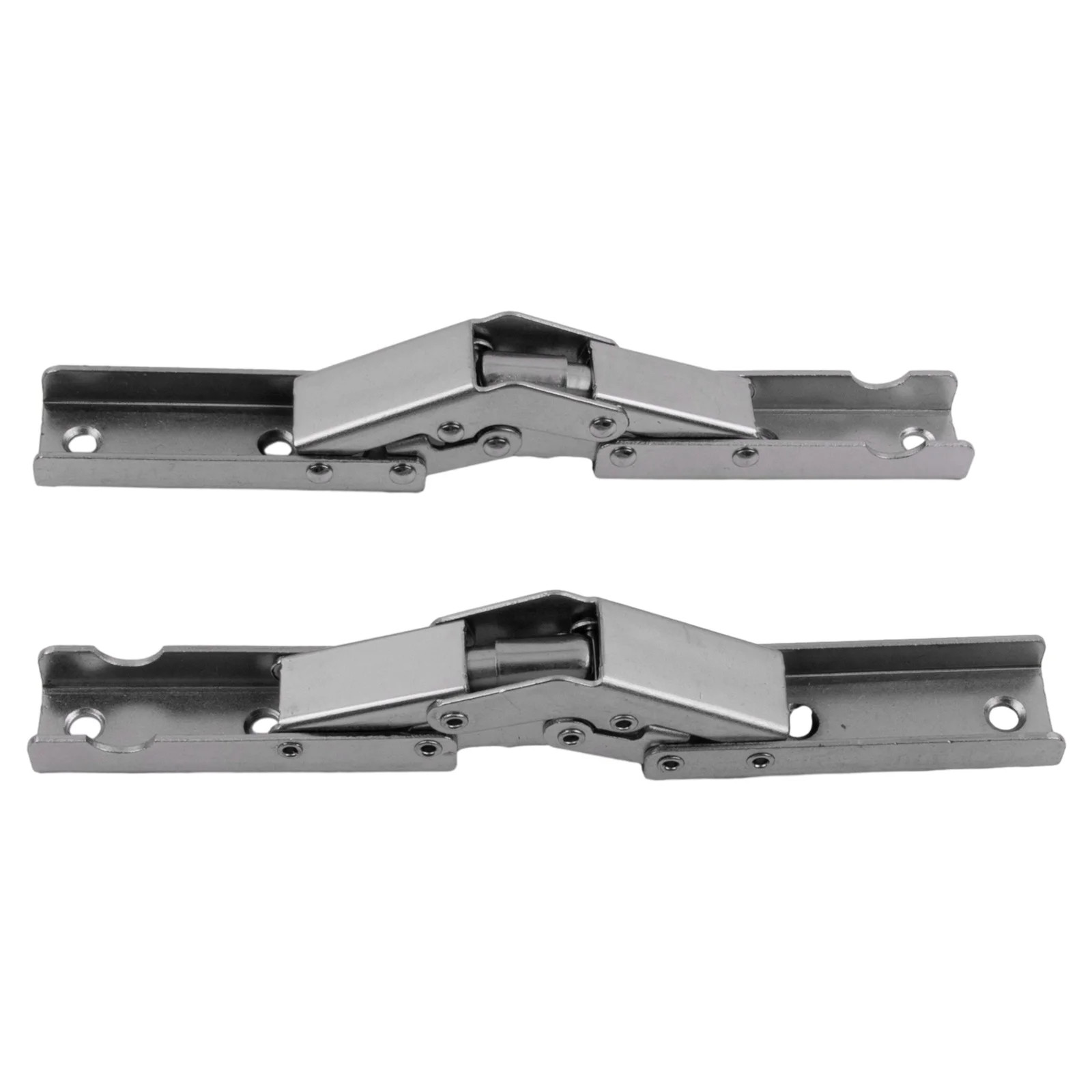 90 Degree Self-Locking Folding Hinge | Spring-Loaded Hole-Free Bracket | Flat Spring Furniture Hardware - Thumbnail 4