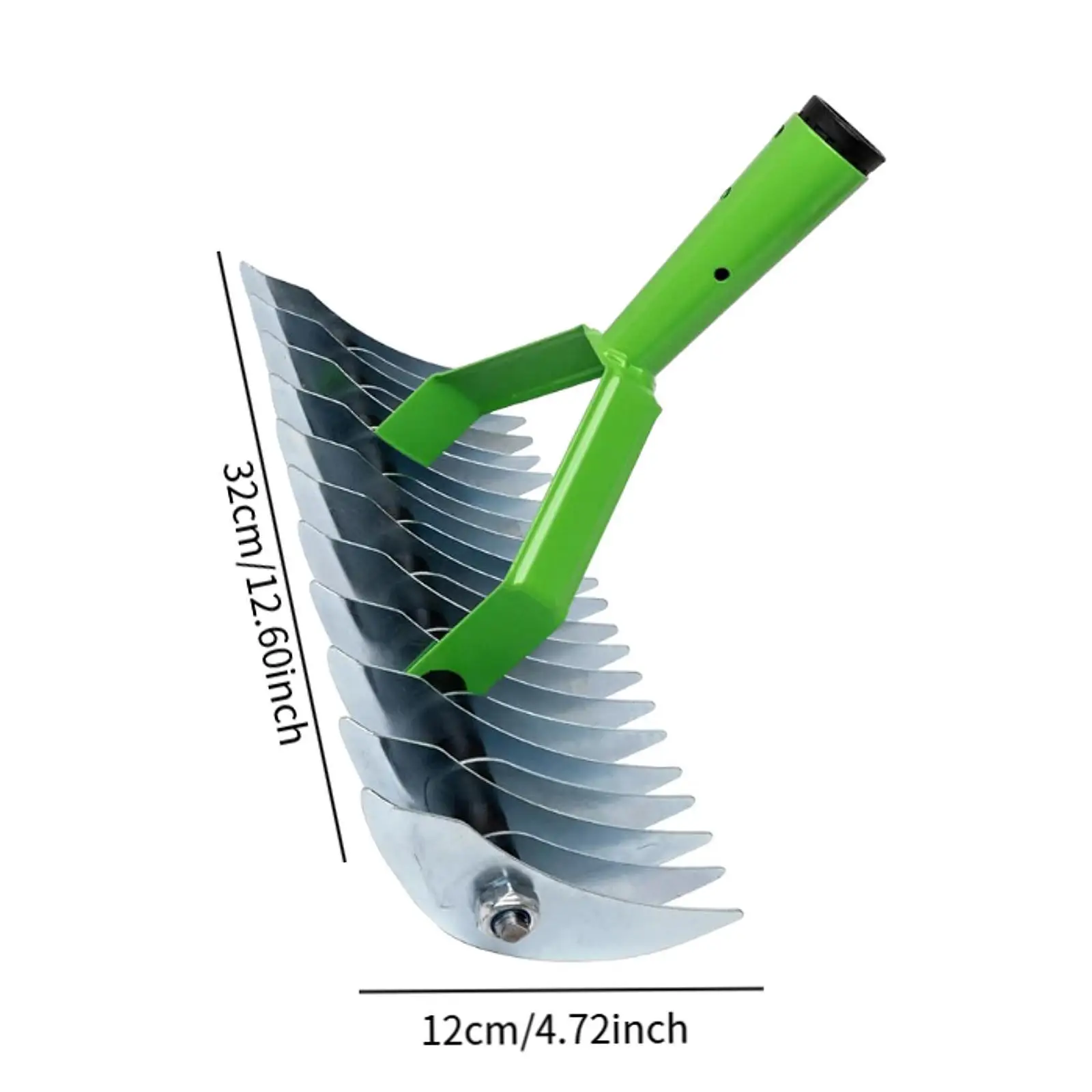 Rake Tool | Professional Dethatching & Leaf Collection | Home Garden Weeding Implement - Thumbnail 4