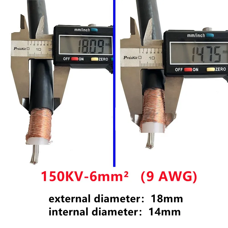 High-Voltage Cable | 20-150KV DC | Anti-Static Dust & Spray Control | Shielded AWG 9-17 Gauge - Thumbnail 5