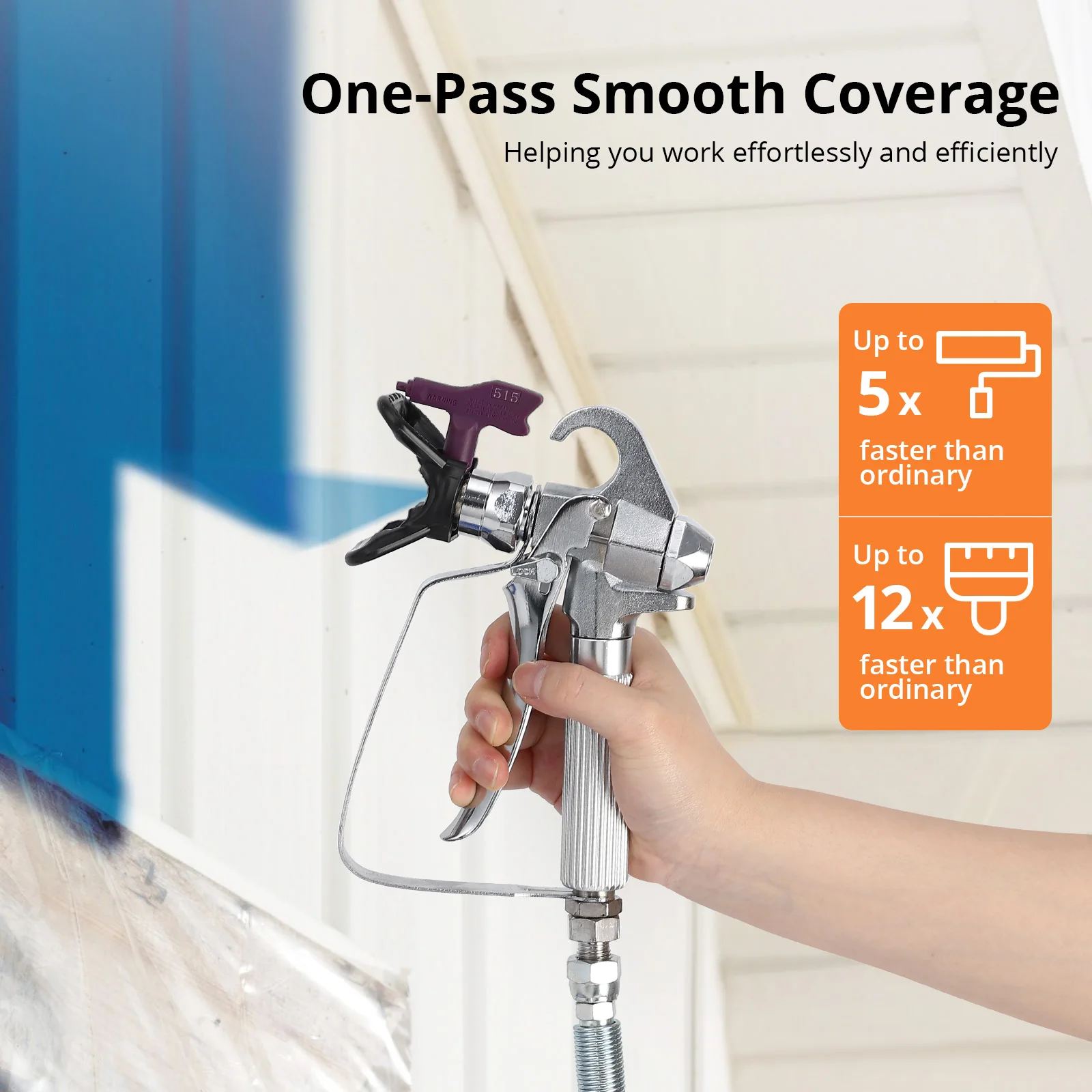 Home Paint Sprayer Kit | 1010W 3000PSI Electric Paint Gun | Wall Painting for Home Projects - Thumbnail 6
