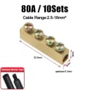 10pcs 80A S-4holes