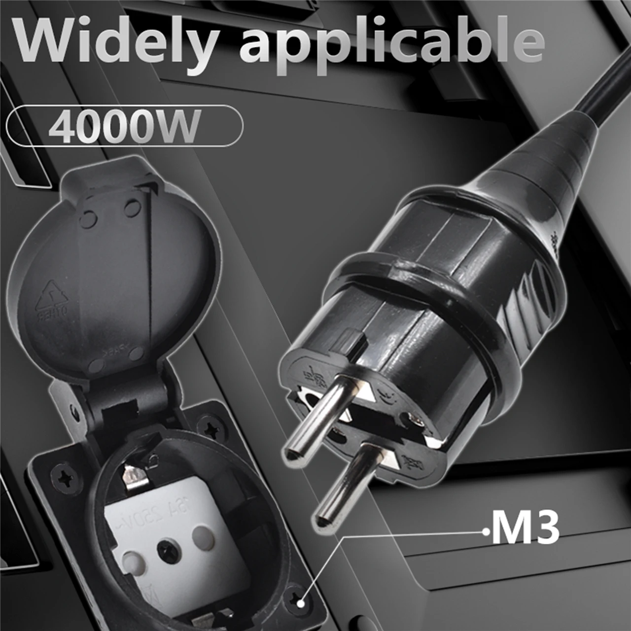 Heavy-Duty 16A Power Plug Adapter | EU Grounded Socket | Industrial Waterproof Design - Thumbnail 3