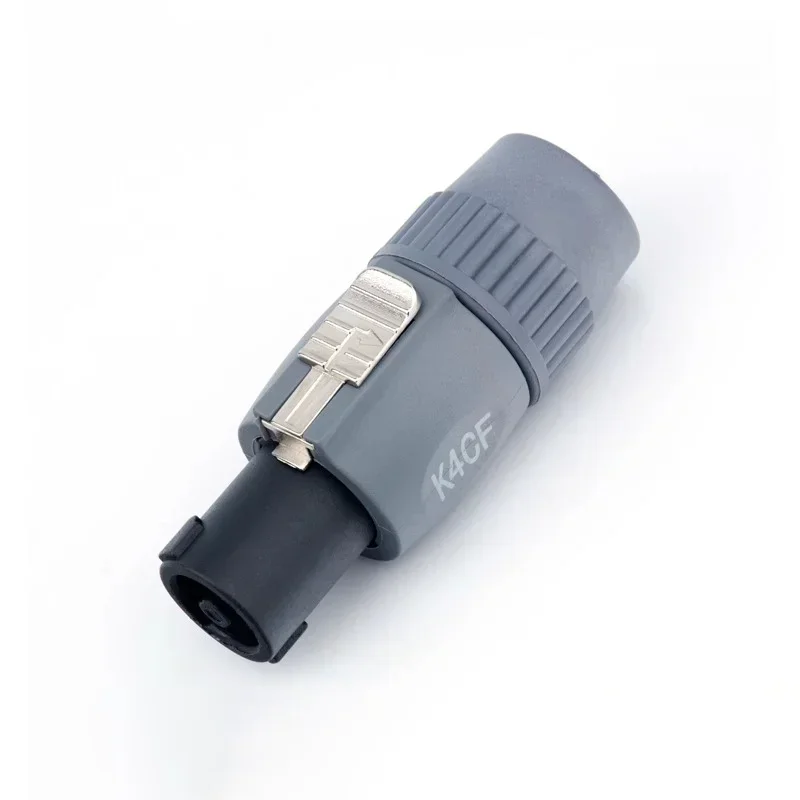 Speakon & XLR Audio Connectors | 4-Pin Male Plug with Locking Terminal | 5-Pack - Thumbnail 3