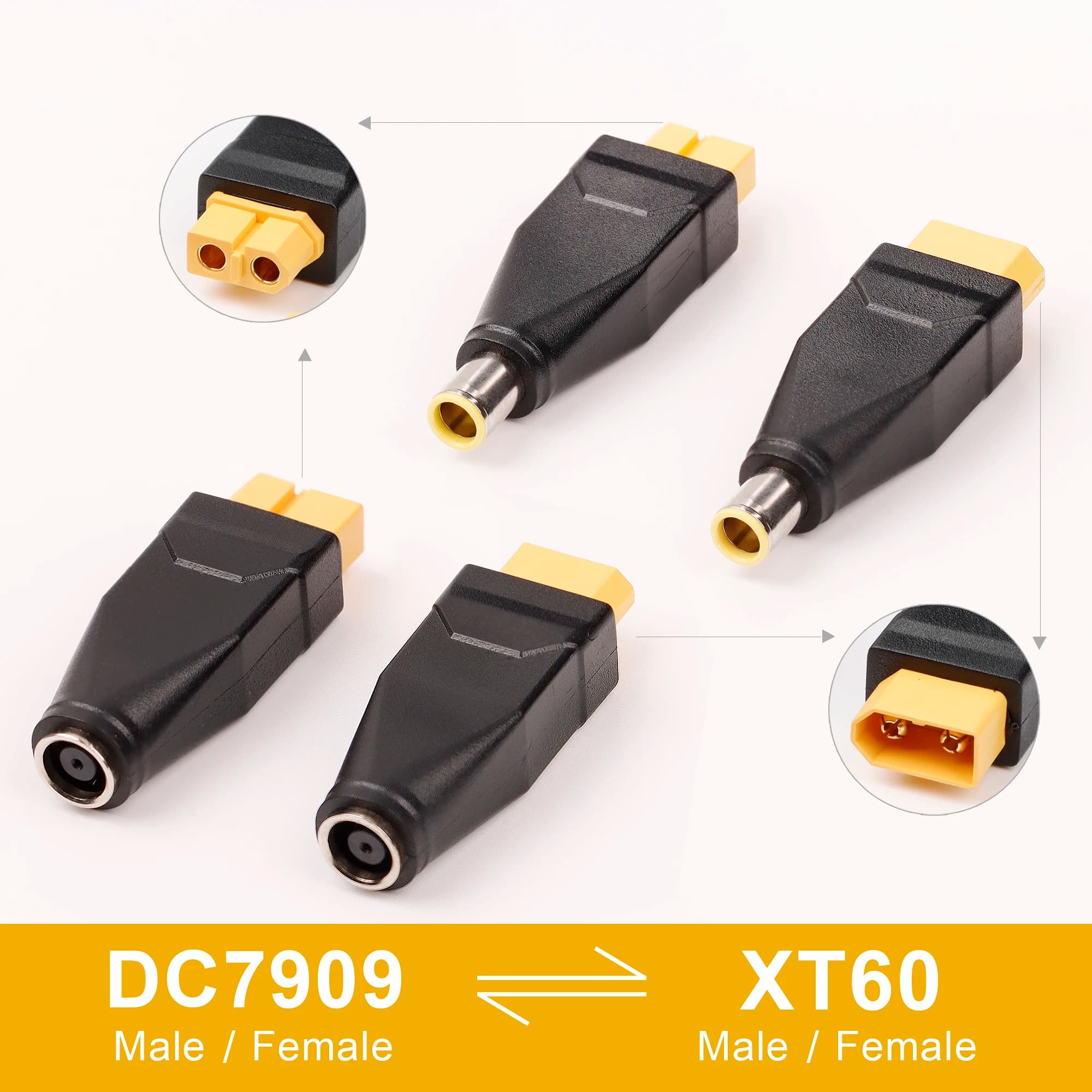 to DC7909 Adapter Plug | Professional-Grade Connector | No-Wire Conversion Kit - Thumbnail 2