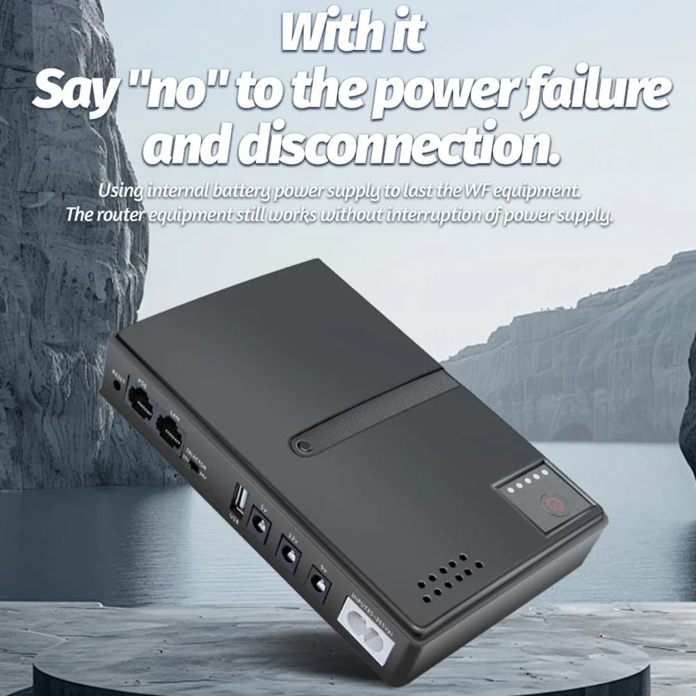 Compact UPS Battery Backup | Uninterruptible Power Supply for Router & Security Camera | 5V/9V/12V - Thumbnail 3
