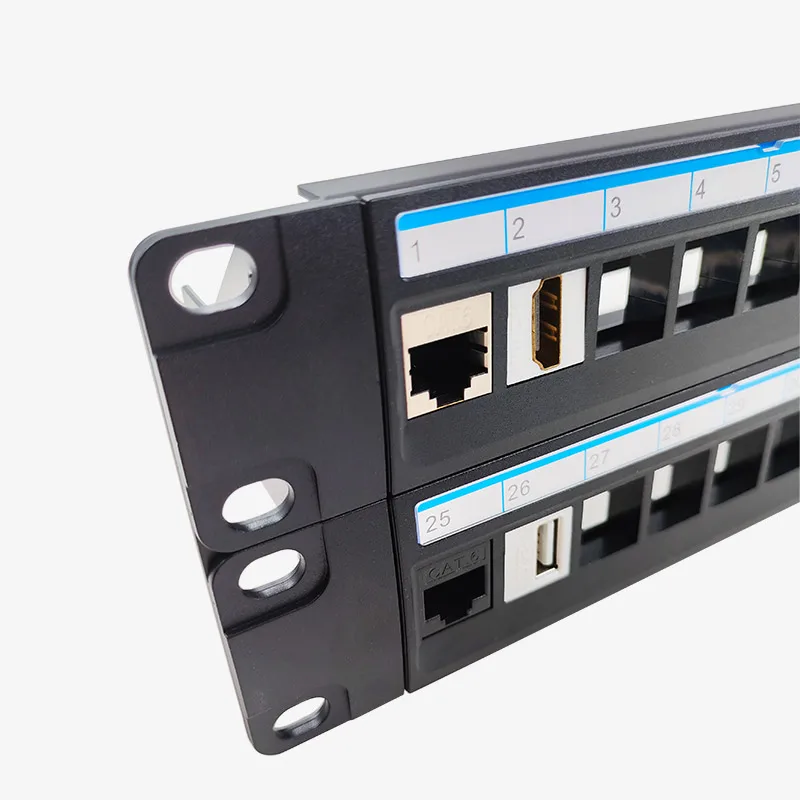 48-Port Network Patch Panel | 19-Inch Rack Mount | Cat5e/Cat6 Unshielded Distribution Frame - Thumbnail 6