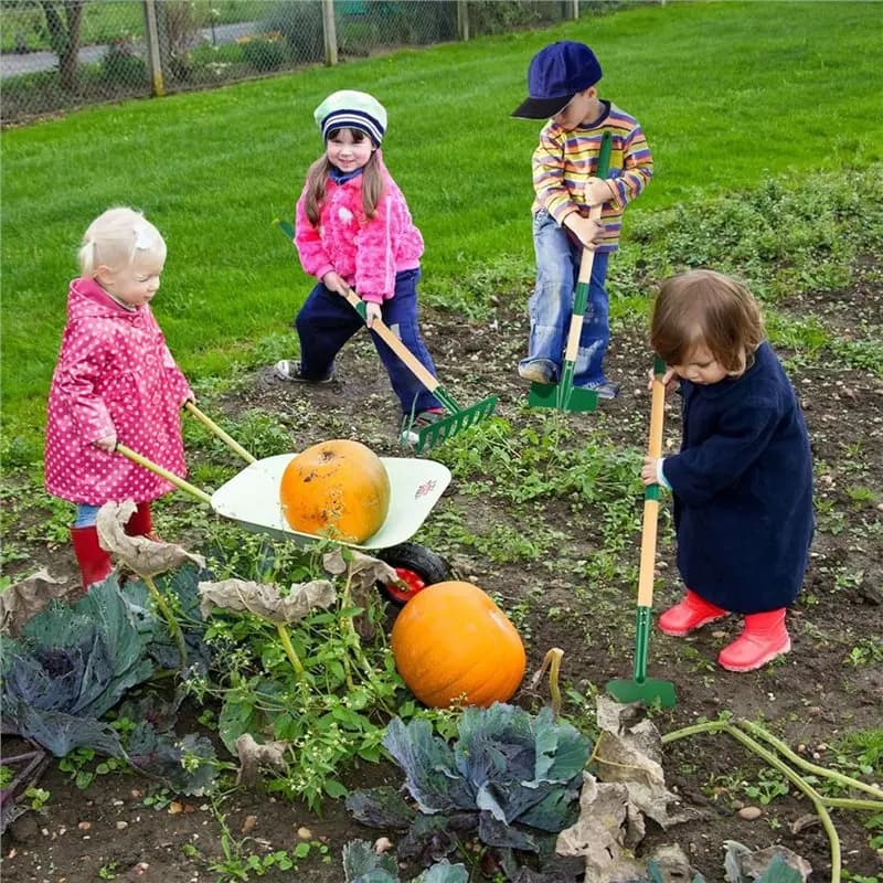 Gardening Tools Set | 6-Piece Outdoor Kit | Shovel, Rake, Hoe for Yard & Lawn - Thumbnail 5