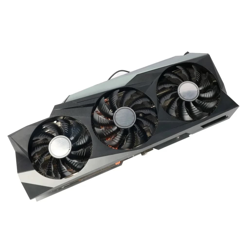Replacement GPU cooling fan for Gigabyte RTX 3080 GAMING OC-10GD graphics card, featuring a high-performance heatsink and dual ball-bearing fans.