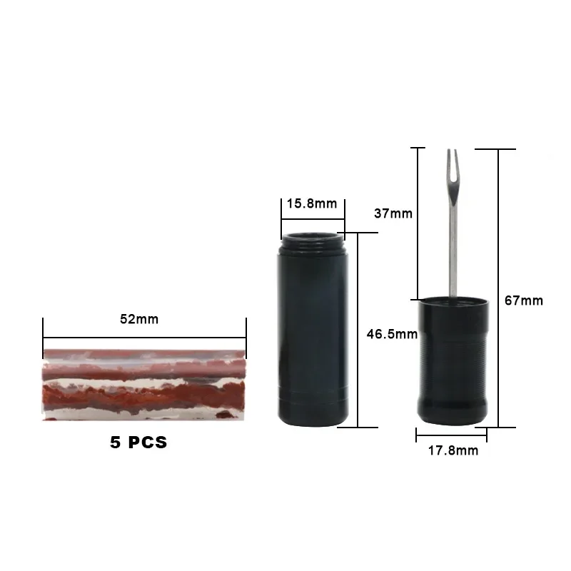 Motorcycle Tire Repair Kit | Portable Emergency Puncture Fix | Durable Rubber Strips & Tools - Thumbnail 5
