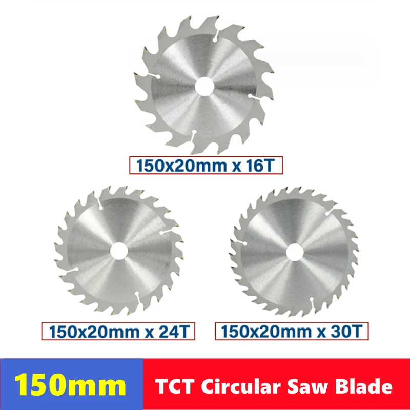 150mm Circular Saw Blade | 16T/24T/30T Multi-Tooth | Universal Hard & Soft Wood Cutting - Thumbnail 2