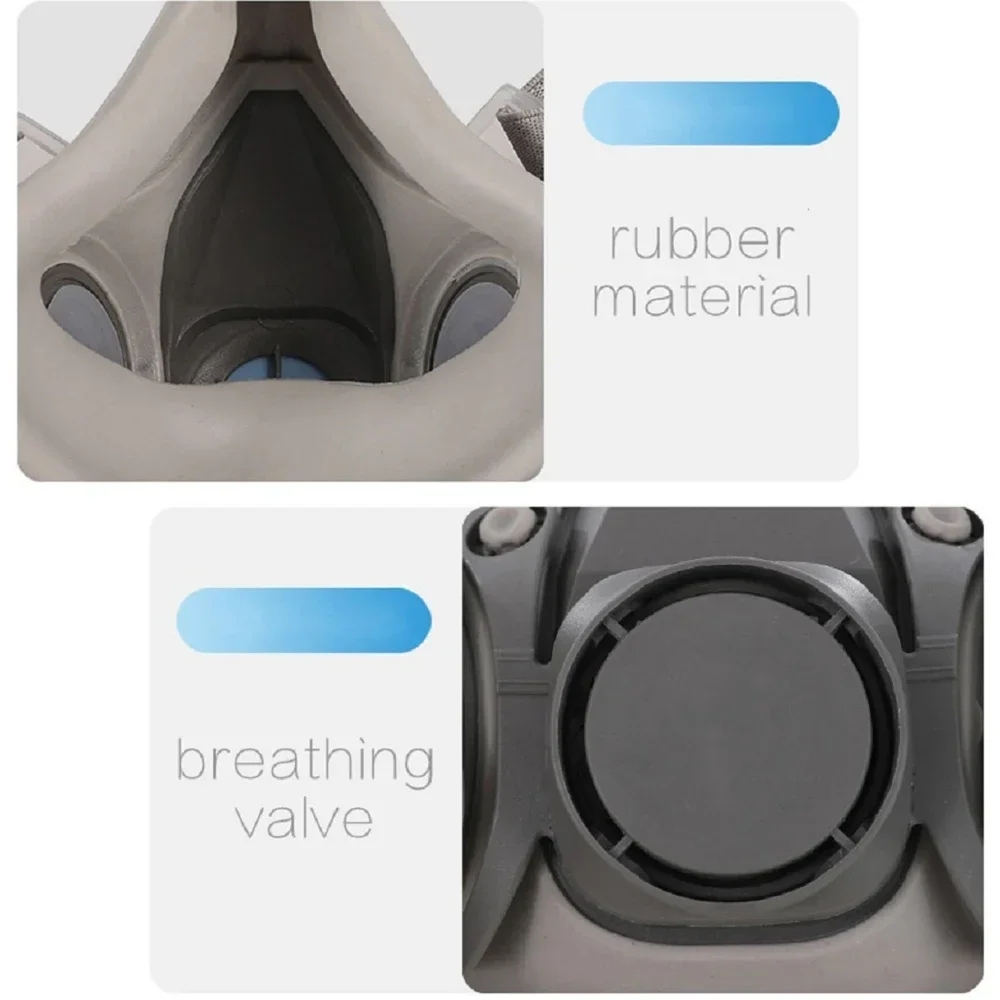 Half-Face Respirator Mask | Compatible with 3M 6000 Series Filters | Paint & Dust Protection - Thumbnail 5