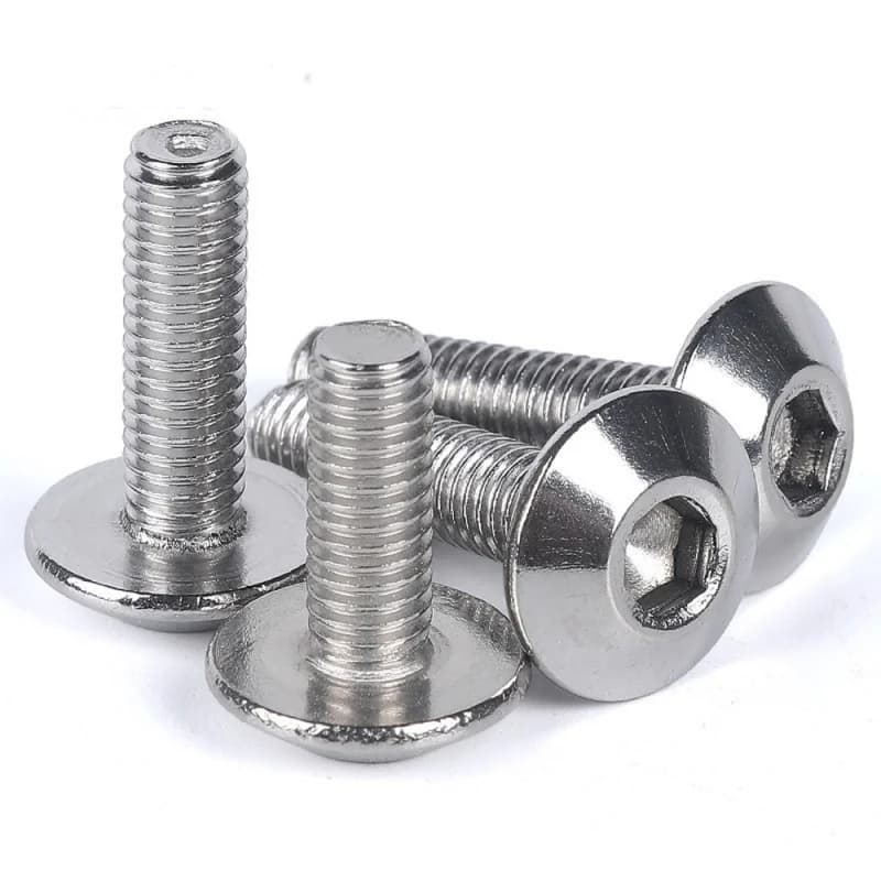 304 Stainless Steel Button Head Screws | Hex Socket M2-M8 | 10pc Standoff & Flat Head Bolts - Thumbnail 4