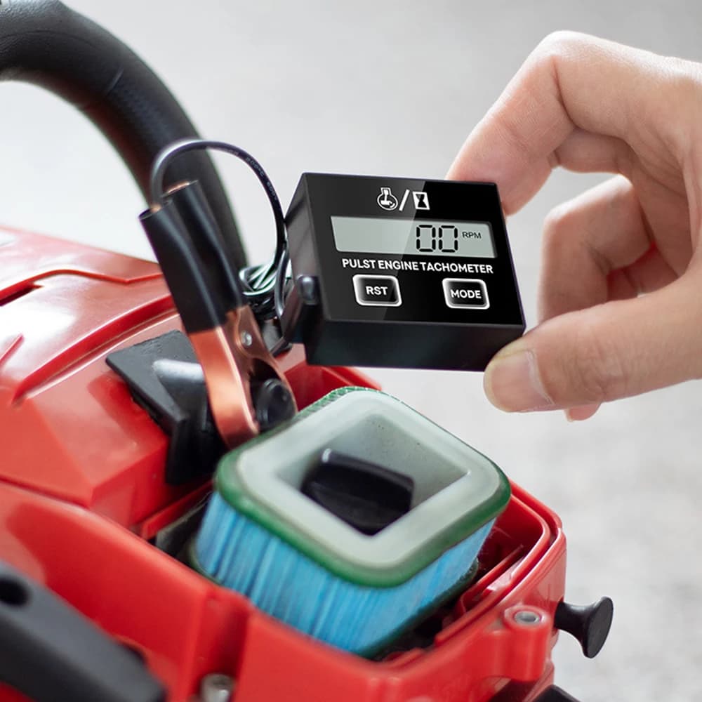 Inductive Tachometer | Digital Hour Meter for Small Gas Engines | Clip-On, Waterproof - Thumbnail 3
