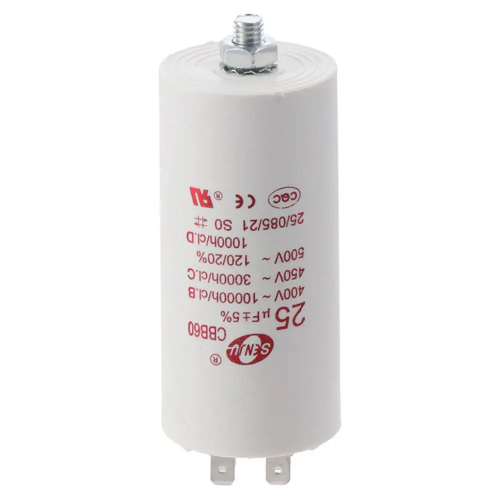 Professional-Grade CBB60 Run Capacitor | 25µF 450V AC | For Air Compressor & Water Pump Motors - Thumbnail 4