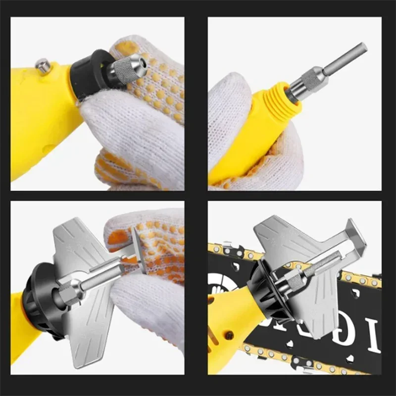 Chainsaw Sharpener Kit | Diamond-Coated Burr Set | 4.0-5.5mm Grinding Heads for Precision Sharpening - Thumbnail 6