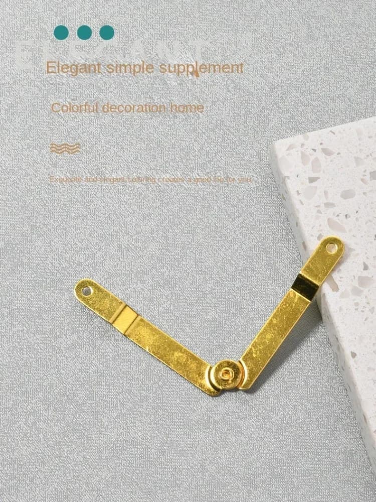 Jewelry Box Hinge | Double Curved Support Rod | Gift Card Position Link Hardware - Thumbnail 6
