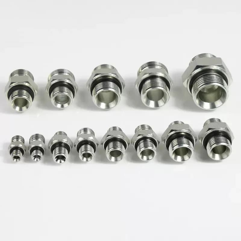 Hydraulic Coupler Transition Joint | BSP to Metric Thread Adapter | External Cone - Thumbnail 4
