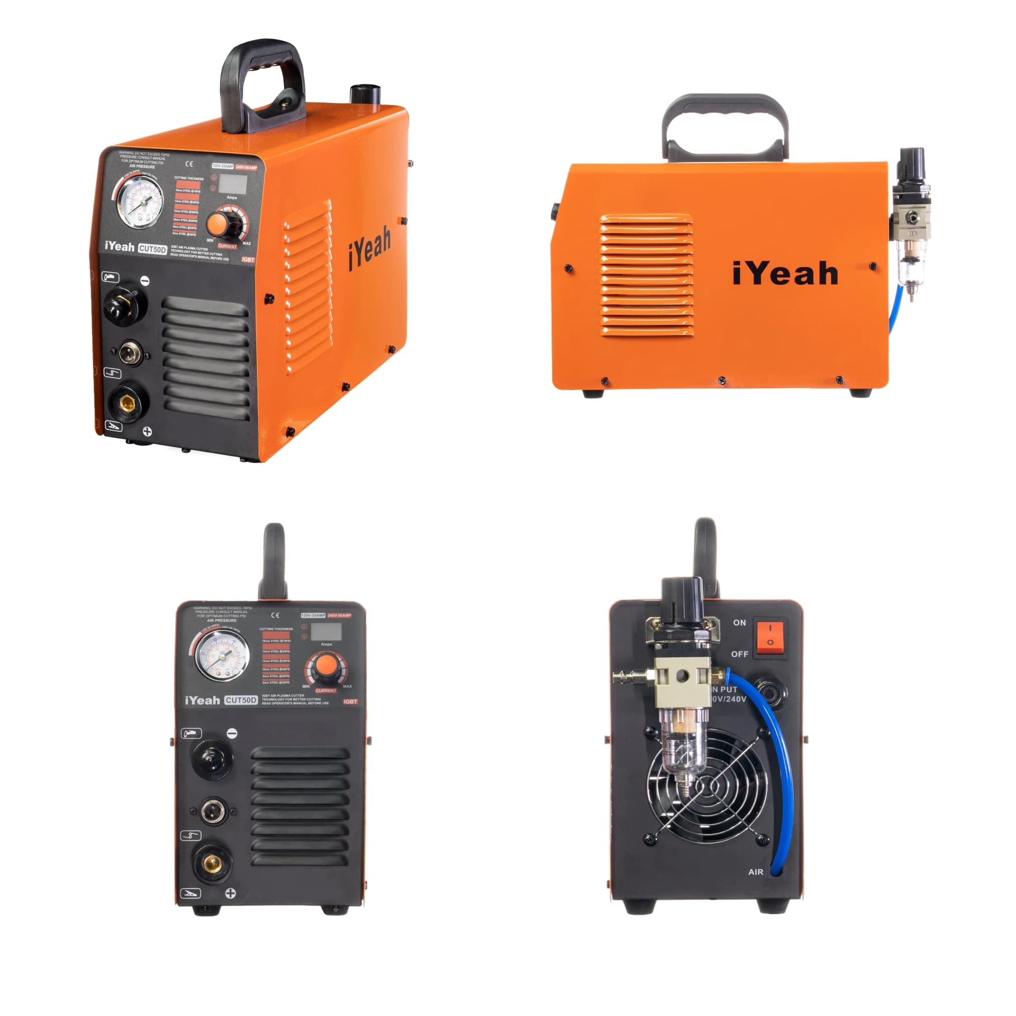 Plasma Cutter | 110V/220V Dual Voltage | 50A Power for 16mm Steel Cutting - Thumbnail 4
