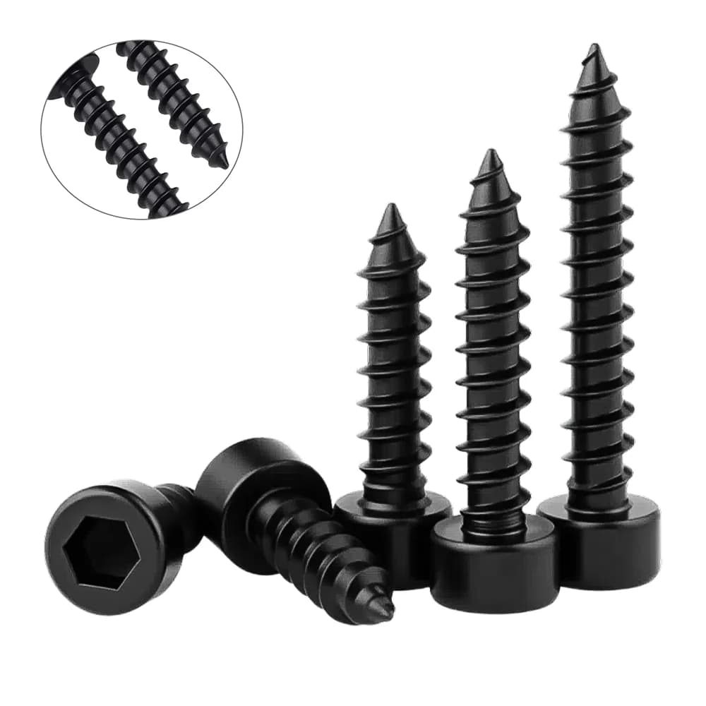 8.8 Grade Black Allen Head Screws | M1.7-M6 Self-Tapping | Hex Socket Cap for Speaker Assembly - Thumbnail 5