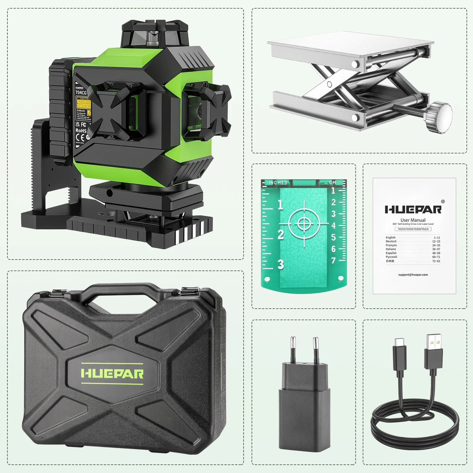 4D Laser Level | 16-Line 360° Self-Leveling | Green Beam Digital Display - Thumbnail 3