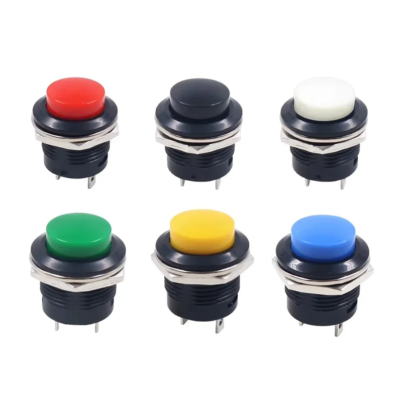 16mm Momentary Push Button Switch | 2-Pin Round Self-Reset | R13-507 Electric Control - Thumbnail 4