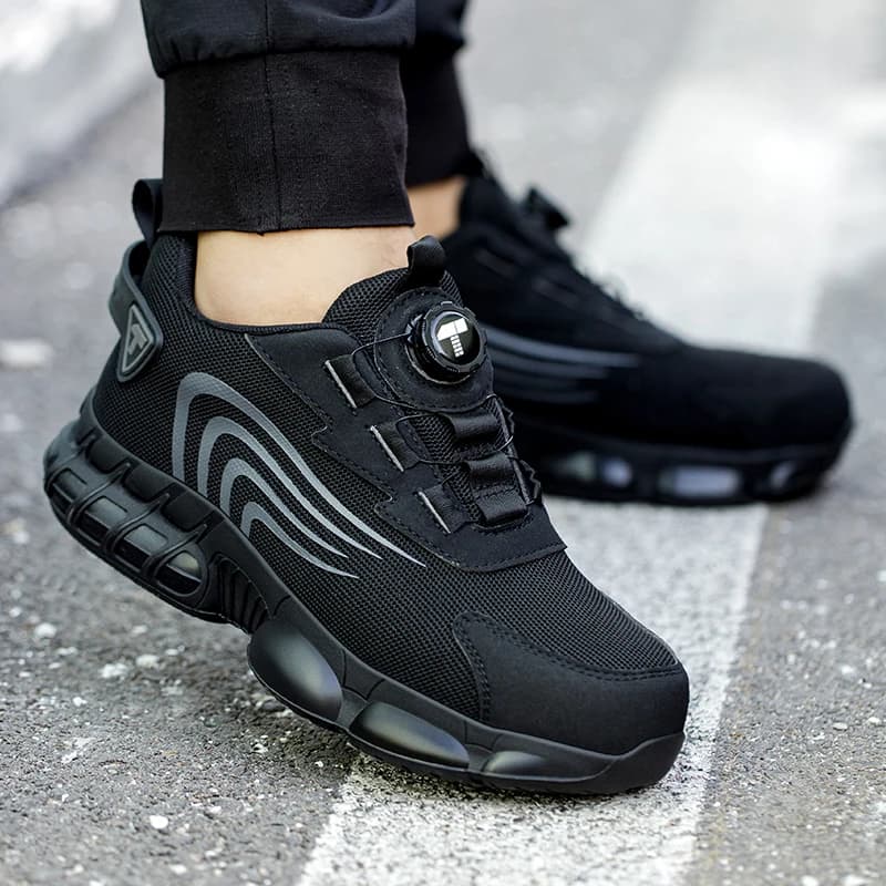 Button Safety Shoes | Anti-Impact Work Footwear | Fashionable Men's Protective Sports Shoes - Thumbnail 6